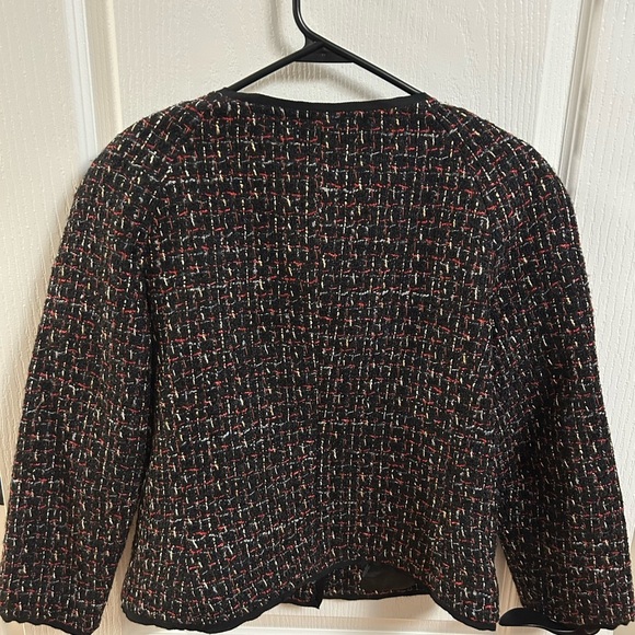 Talbots Women's Navy Tweed Jacket - Picture 3 of 5